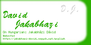 david jakabhazi business card